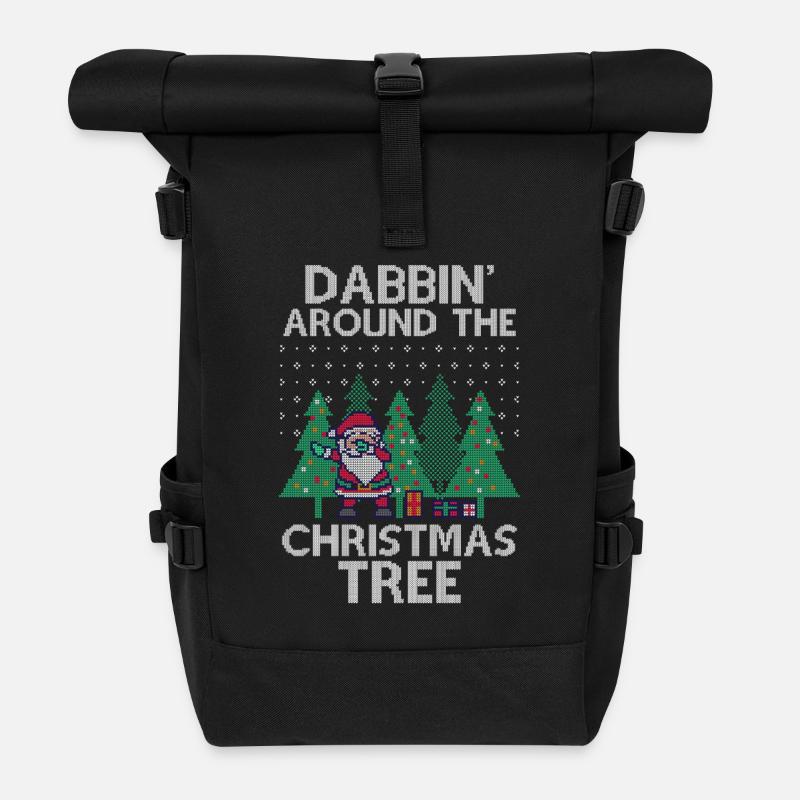 Dabbing Santa Dab Ugly Christmas Sweater - Sac à dos roll top - noir