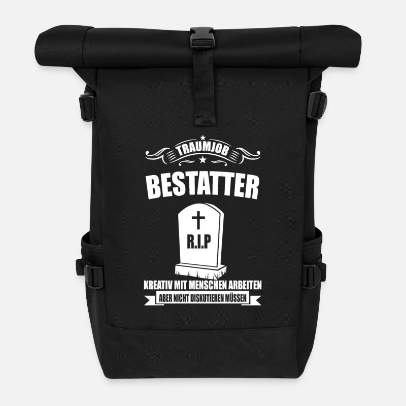 Traumjob Bestatter - Rolltop Rucksack - Schwarz
