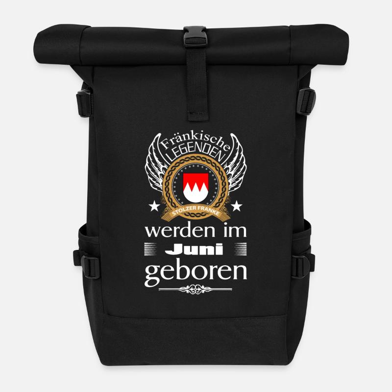 Fränkische Legenden Juni - Rolltop Rucksack - Schwarz