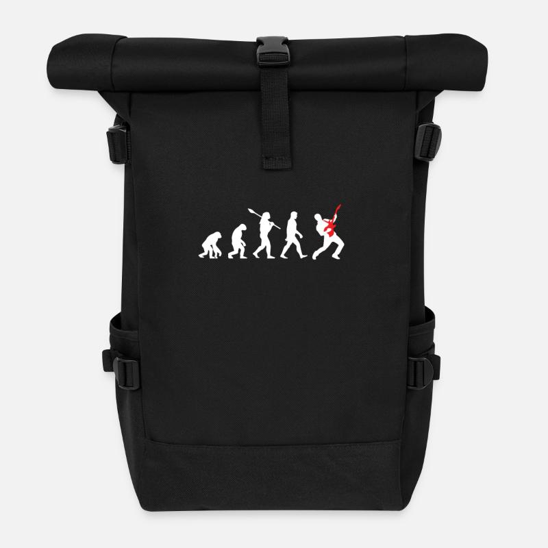 Gitarre - Rolltop Rucksack - Schwarz