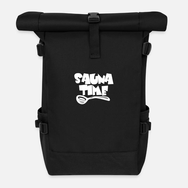 Sauna - Roll Top Backpack - black