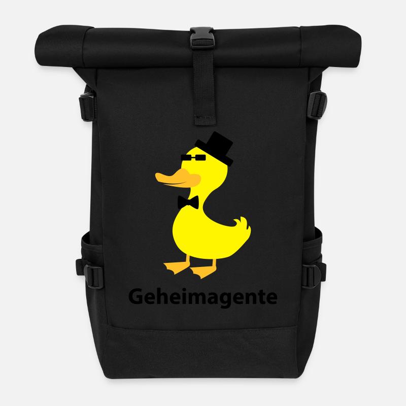 Geheimagente - Rolltop Rucksack - Schwarz