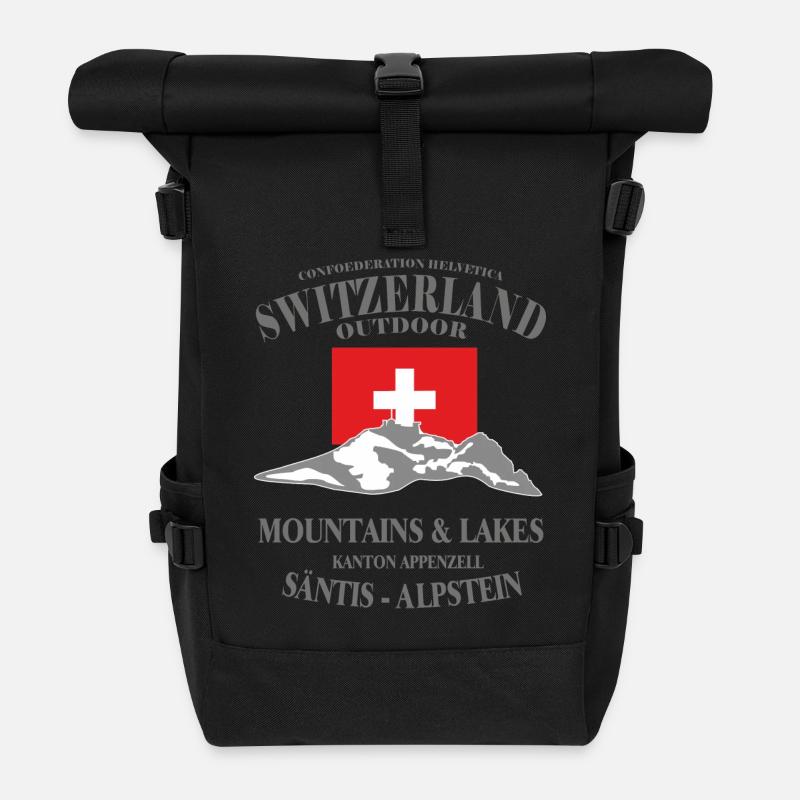säntis, appenzell, schweiz, Suisse, alpstein - Rolltop Rucksack - Schwarz