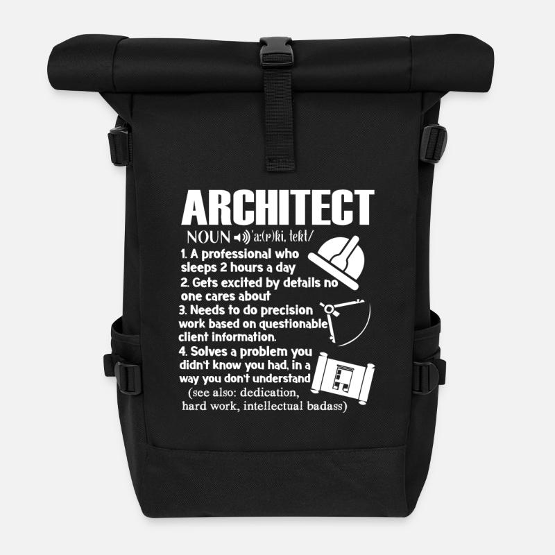 Architekt Architekt Definition - Rolltop Rucksack - Schwarz