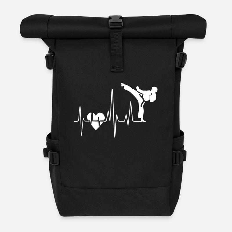 Karaté Karaté Heartbeat - Sac à dos roll top - noir
