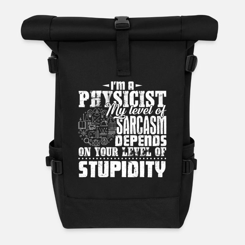Je suis physicien - Sac à dos roll top - noir