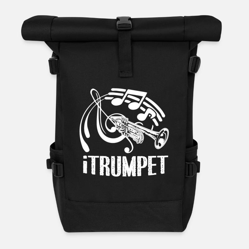 Trompete Lustige Trompete - Rolltop Rucksack - Schwarz