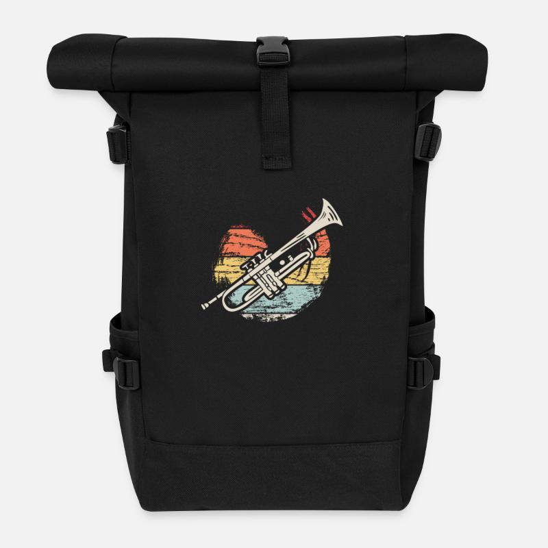 Trompete - Rolltop Rucksack - Schwarz