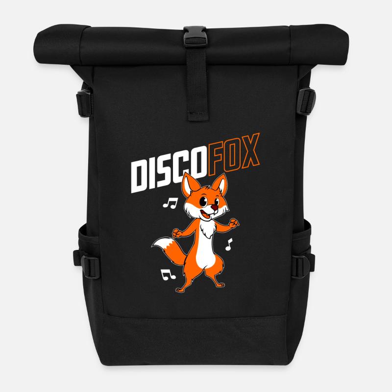 Disco Fuchs - Rolltop Rucksack - Schwarz