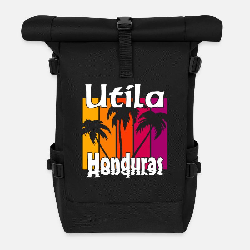 Utila Honduras - Rolltop Rucksack - Schwarz
