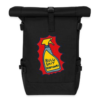 Reiniger, Bullshit Entferner - Rolltop Rucksack - Schwarz - Vorne