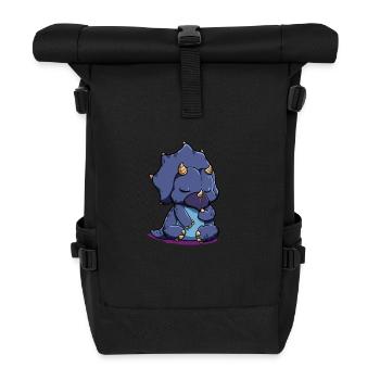 Dessin animé Triceratops - Sac à dos roll top - noir - Devant