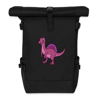 Kawaii Spinosaurus - Roll Top Backpack - black - Front