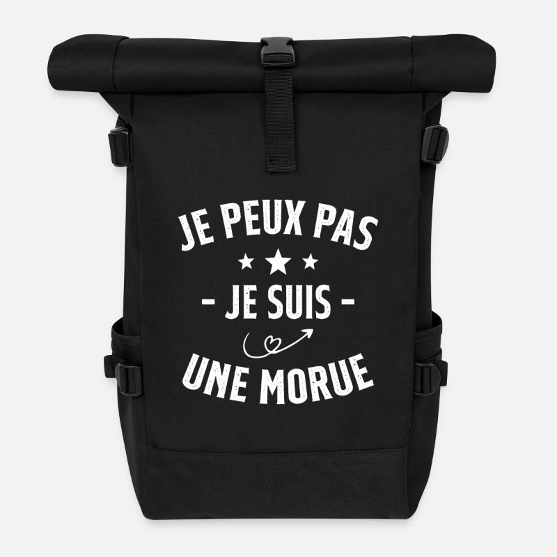 Je Peux Pas Je Suis Une Morue - Sac à dos roll top - noir