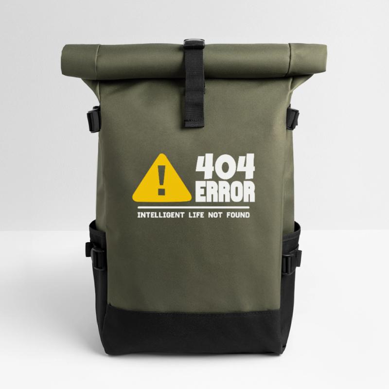 Computer and programmer geek. 404 Errors Roll Top Backpack