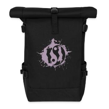 Golf Golfer Golfing Yin Yan Japanese Symbol - Roll Top Backpack - black - Front