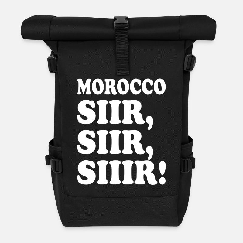 Marokko - Rolltop Rucksack - Schwarz