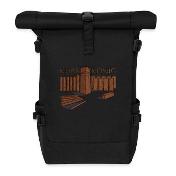 Wikingerschach - KUBB König - Rolltop Rucksack - Schwarz - Vorne