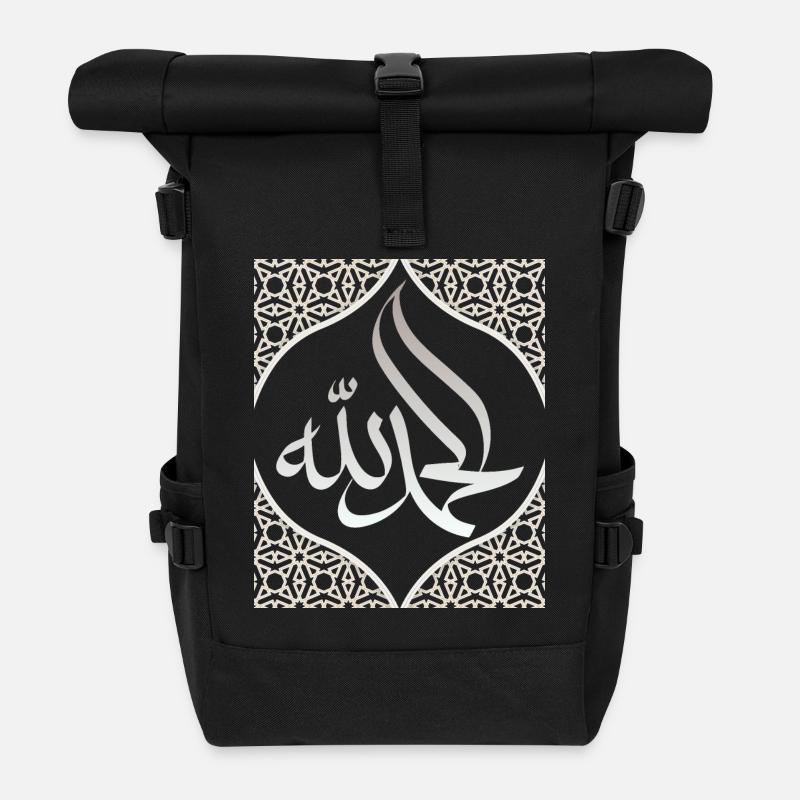 Alhamdulillah, Islamischer Glaube, Ramadan - Rolltop Rucksack - Schwarz