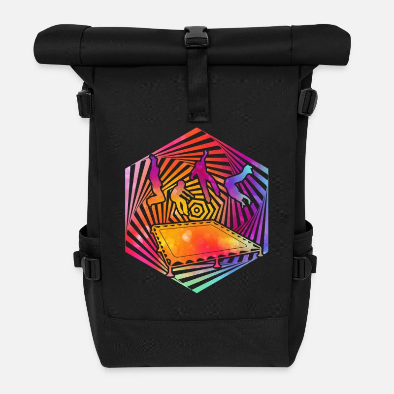Trampolin - Rolltop Rucksack - Schwarz