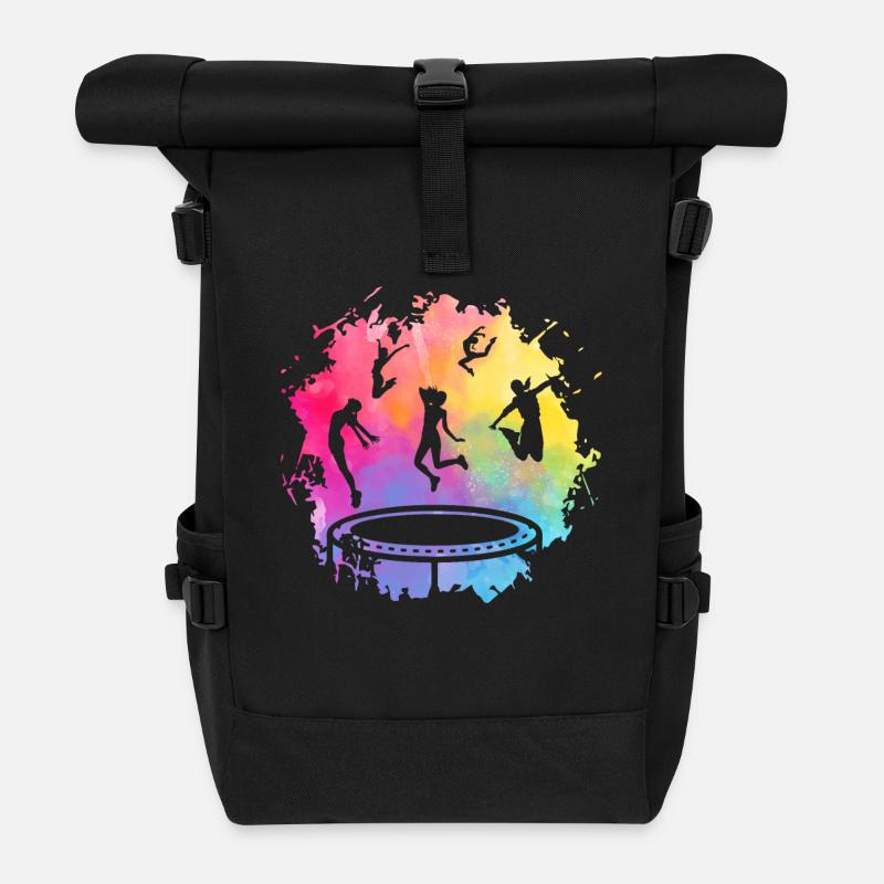 Trampolin - Rolltop Rucksack - Schwarz
