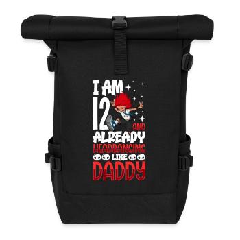 I'm 12 - Girl Rocker - Roll Top Backpack - black - Front