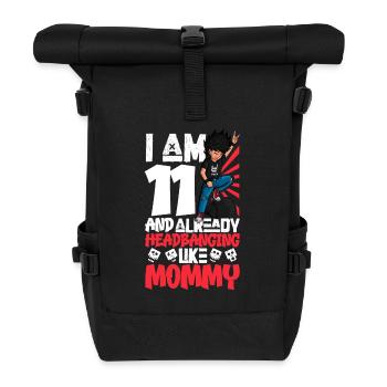 I'm 11 - Young Rocker - Roll Top Backpack - black - Front