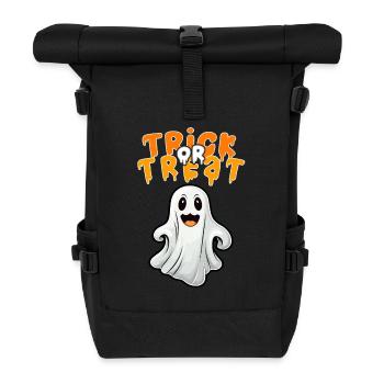 Halloween design dear friendly spirit - Roll Top Backpack - black - Front