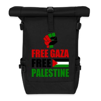 Free gaza Free palestine - Roll Top Backpack - black - Front