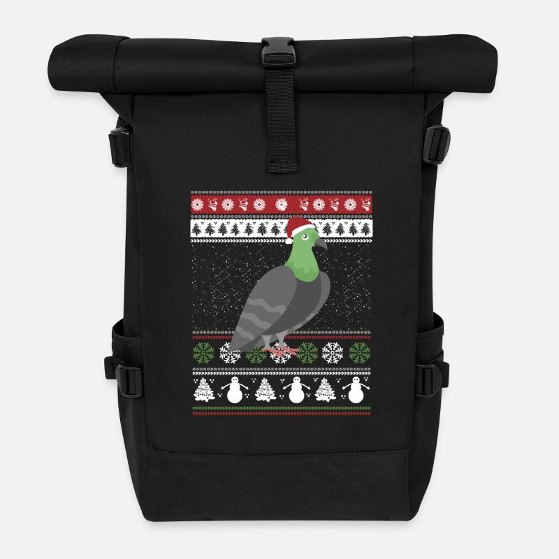 Colombe de Noël laide - Sac à dos roll top - noir