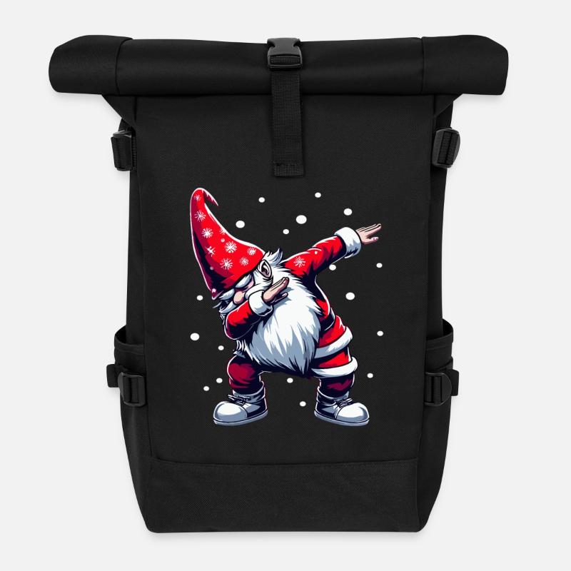 Dabbing Weihnachtsmann Dab Nikolaus - Rolltop Rucksack - Schwarz