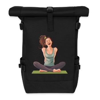Yoga Glückselige Freude und Entspannung - Rolltop Rucksack - Schwarz - Vorne