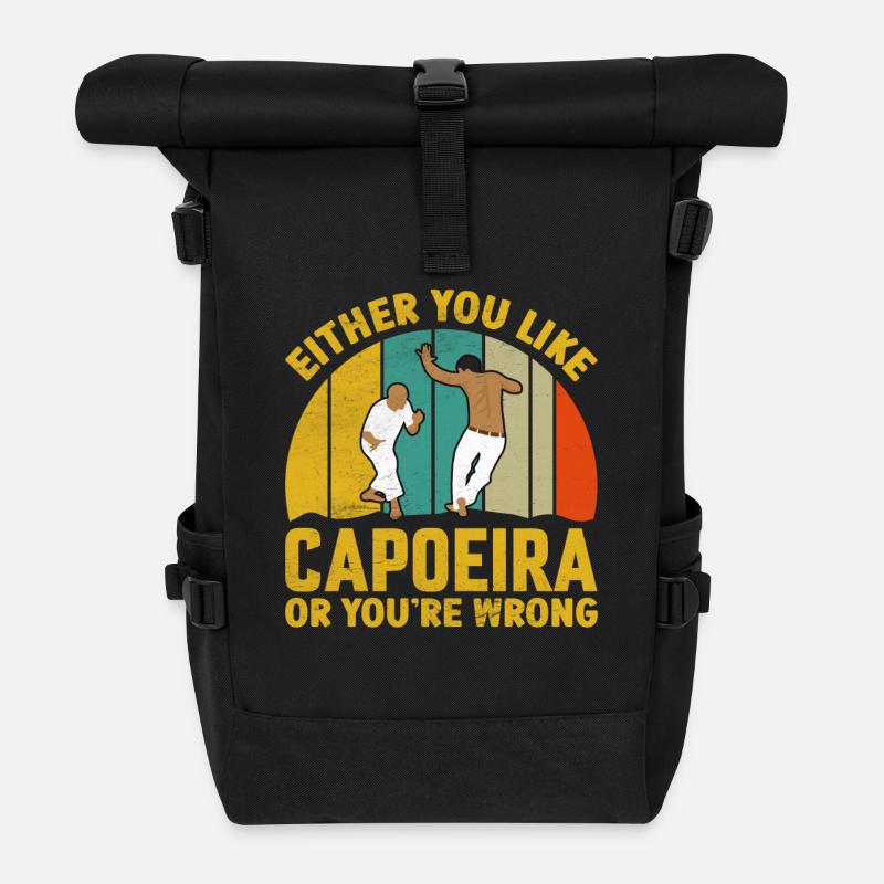 Soit vous aimez la Capoeira, soit vous vous trompez - Sac à dos roll top - noir