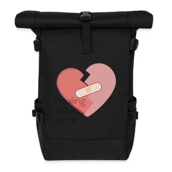 GEBROCHENES HERZ - Rolltop Rucksack - Schwarz - Vorne