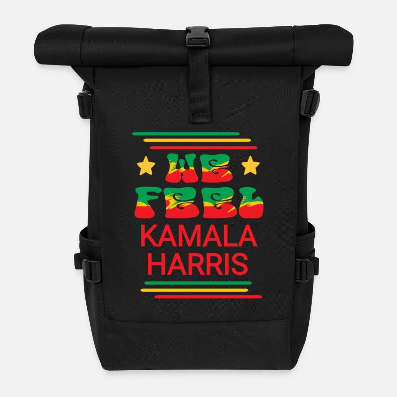 Kamala Harris Style rasta - Sac à dos roll top - noir