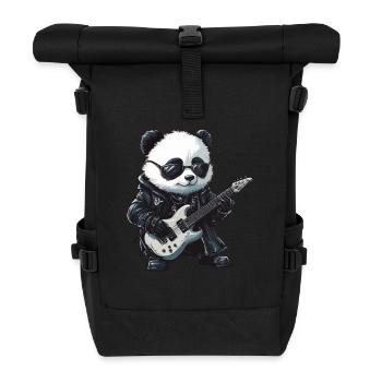 Heavy Metal Panda Rocker avec guitare - Sac à dos roll top - noir - Devant