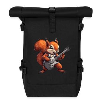 Heavy Metal Squirrel Rocker avec guitare - Sac à dos roll top - noir - Devant
