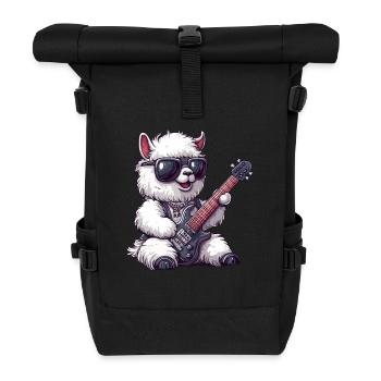 Heavy Metal Alpaga Rocker avec guitare - Sac à dos roll top - noir - Devant