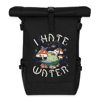 Wasser Spruch - Rolltop Rucksack - Schwarz - Vorne