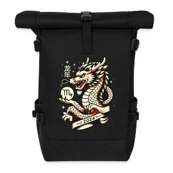 Skorpion Sternzeichen Jahr des Drachen Tierkreiszeichen - Rolltop Rucksack - Schwarz - Vorne