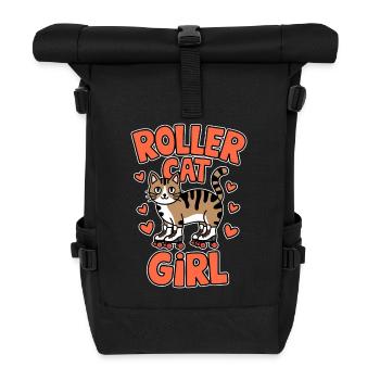 Roller Cat Girl Skating Girl Roller Skates Gift - Sac à dos roll top - noir - Devant