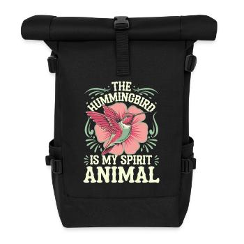 Kolibri The Hummingbird Is My Spirit Animal - Roll Top Backpack - black - Front