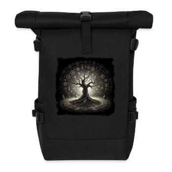 Slawischer Weltenbaum | Baum des Lebens | Yggdrasil - Rolltop Rucksack - Schwarz - Vorne