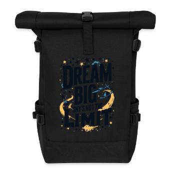 DREAM BIG - Roll Top Backpack - black - Front