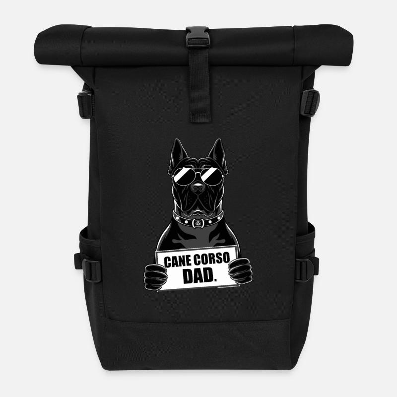 Cane Corso Dad für einen Cane Corso Hundehalter - Rolltop Rucksack - Schwarz