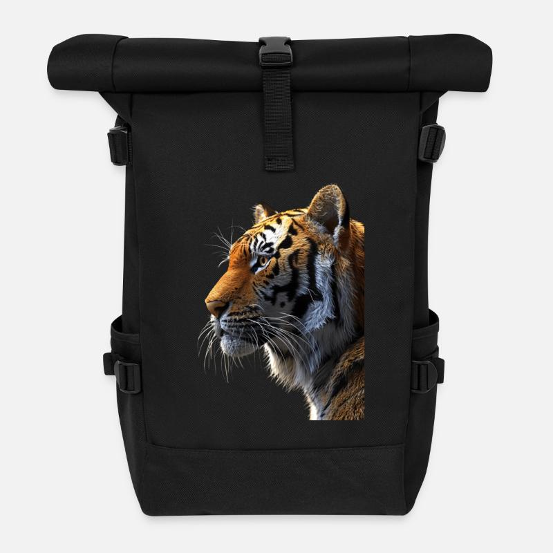 Bengalischer Tiger - Rolltop Rucksack - Schwarz