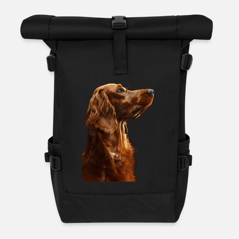 Irish Setter - Rolltop Rucksack - Schwarz