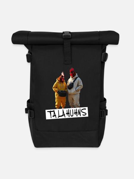 Talahuhns Talahon Wortspiel Lustig Satire - Rolltop Rucksack - Schwarz