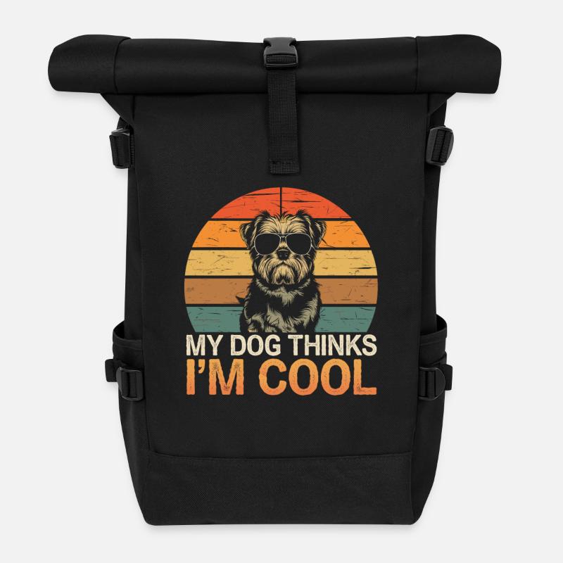 Shi Shitzu Mein Hund Denkt Das Ich Cool Bin - Rolltop Rucksack - Schwarz