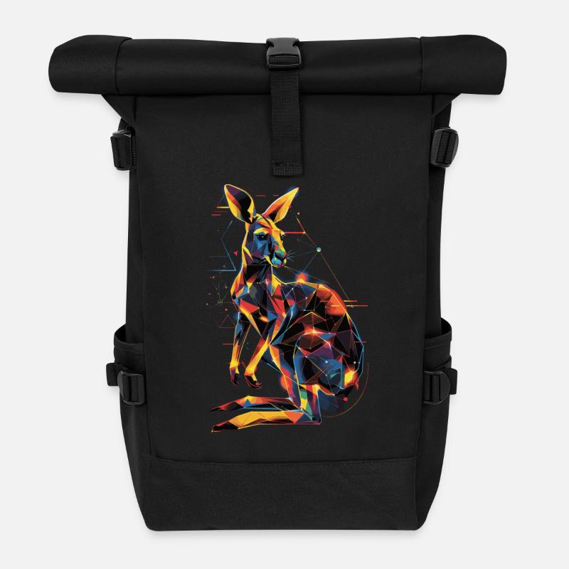Kangourou - Sac à dos roll top - noir